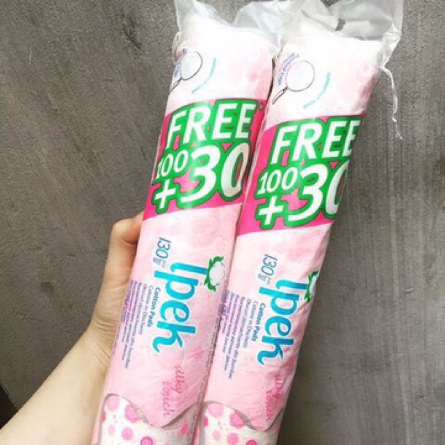 Bông tẩy trang ipek 120 + 30 miếng