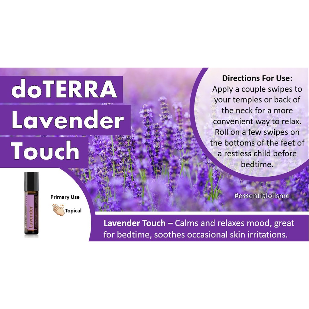 Tinh Dầu Oải Hương Bi Lăn Tinh Dầu Nguyên Chất doTERRA  - doTERRA Essential Oil Laverder Touch 10ml