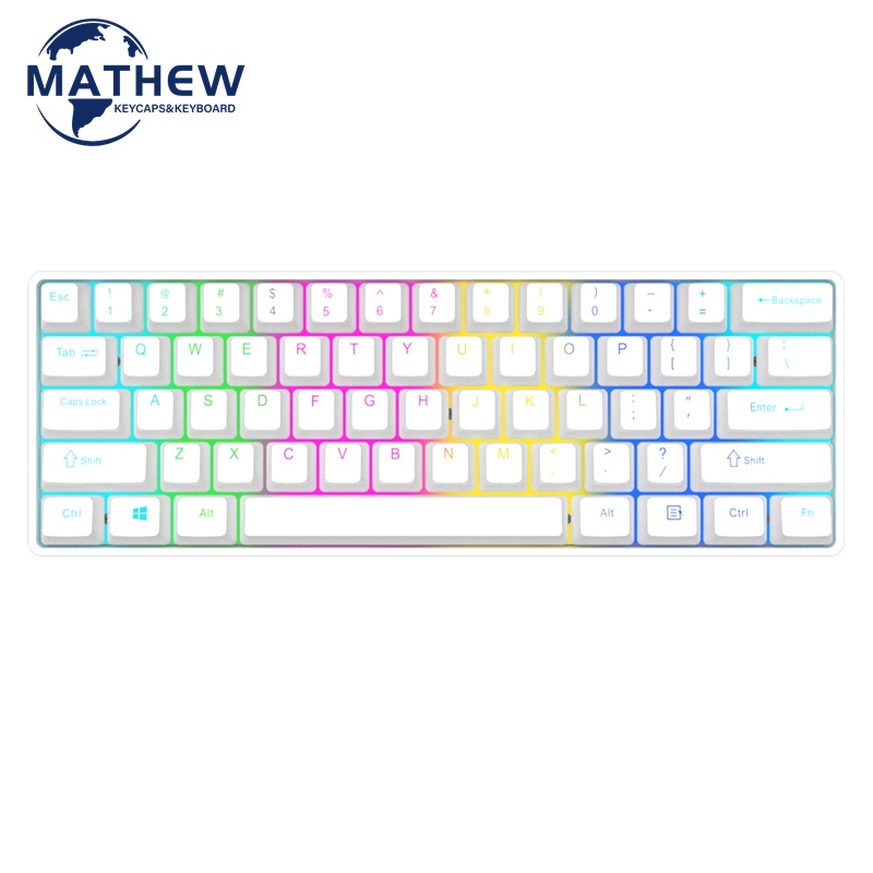 Bộ bàn phím cơ MK61 Kit Keyboard Bluetooth 2.4G 61 phím có đèn nền độc đáo thời trang