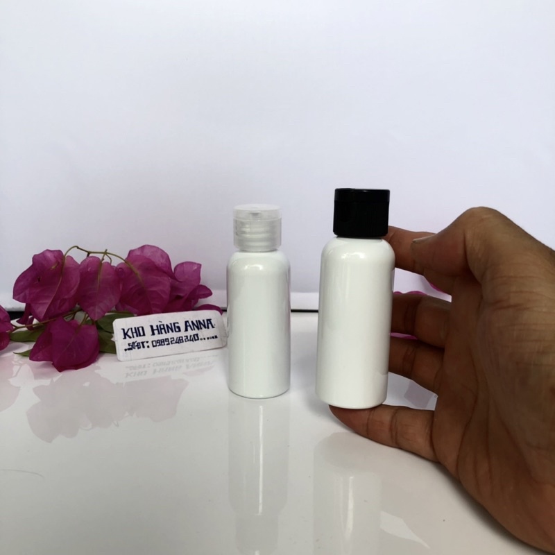 Chai Nhựa Rỗng NHỎ 50Ml đựng Mỹ phẩm - Chai nhựa màu Trắng/ Nâu/ Xanh / Trong xịt giọt, xịt sương, nắp nhọn, nắp bật