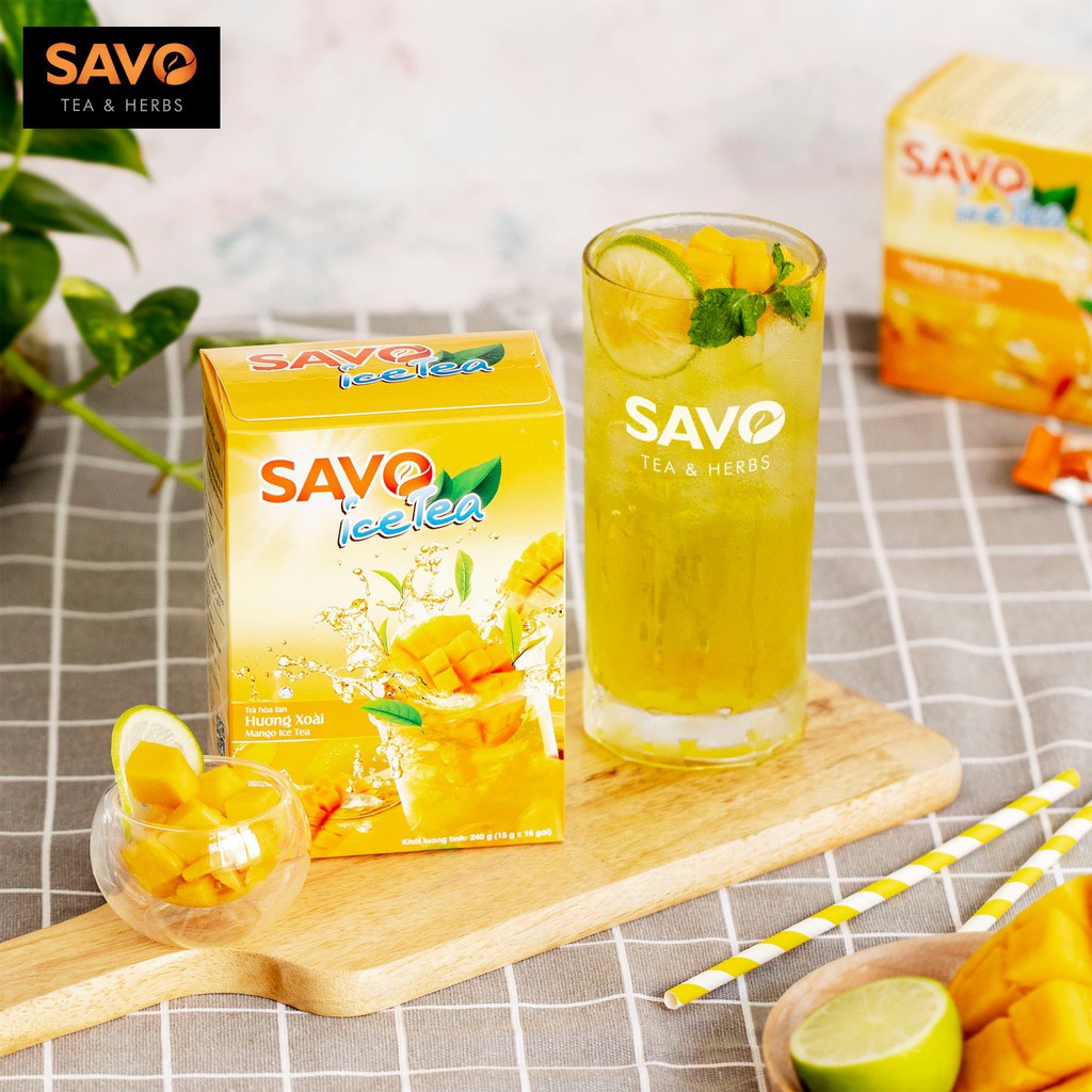 TRÀ SAVO ICE XOÀI ( MANGO ICE TEA ) - Hộp 16 gói x 15g | BigBuy360 - bigbuy360.vn