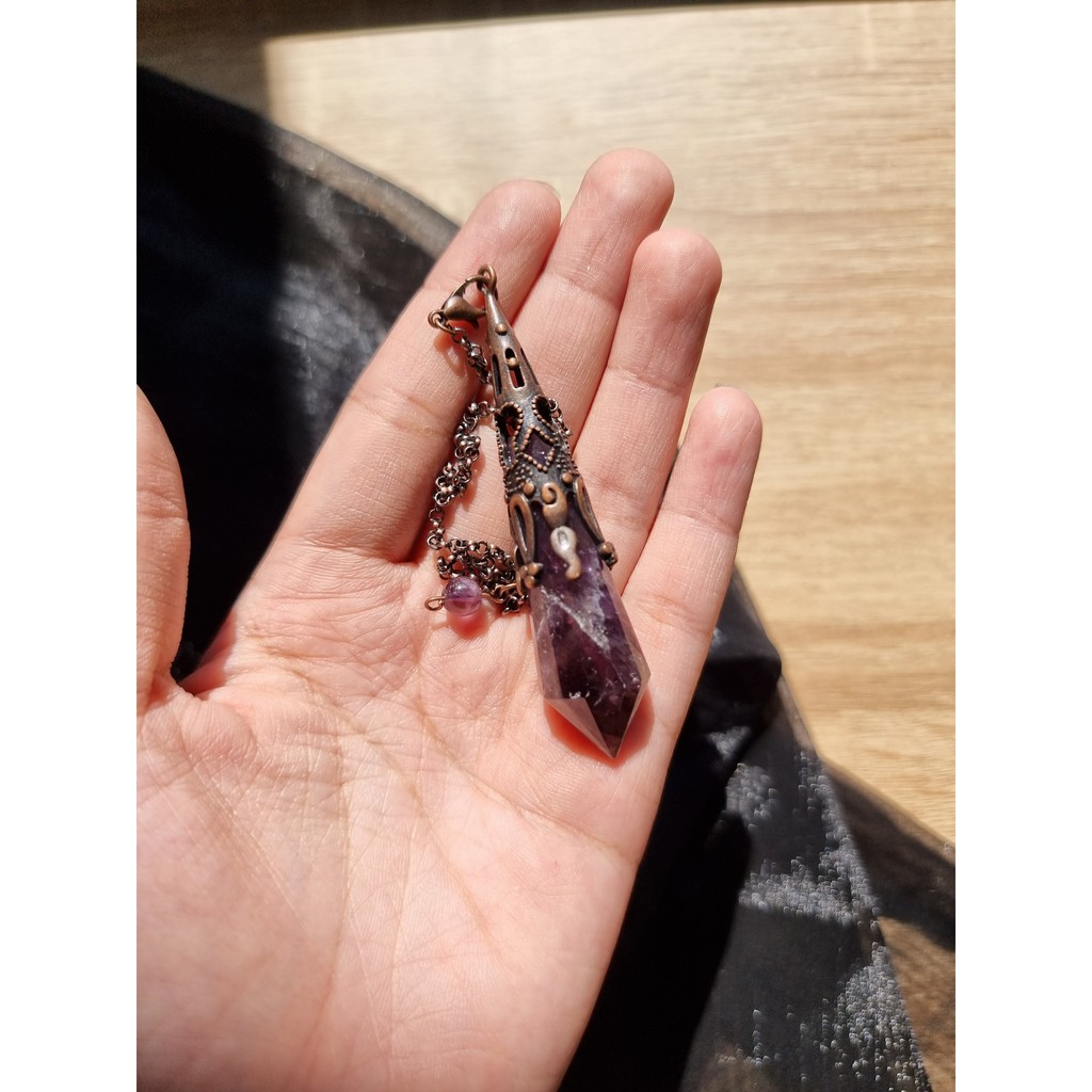 Con lắc cảm xạ đá thach anh, dùng trong Tarot, cảm xạ học, Reiki, phong thủy, đo năng lượng, chỉ số bovis