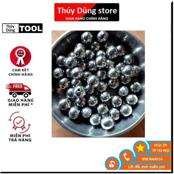 Set 10 bóng bi rỗng phi 25 - 30 - 35 - 40mm INOX304 dùng để bít đầu ống