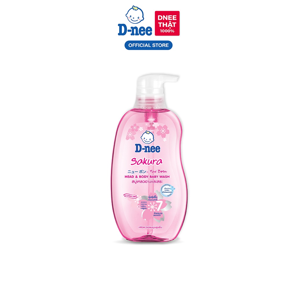 [Deal hời!] Combo 3 Tắm gội toàn thân em bé (&lt;3 tuổi) D-nee 380 ML - Sakura