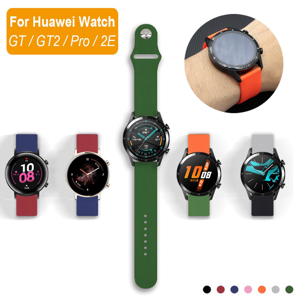 Dây đeo đồng hồ thông minh bằng silicone mềm thay thế cho Huawei Watch GT 2 Pro GT2 46mm 42mm GT 2e