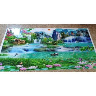 [thanh lý] tranh dán tường 3D ngang 2m x cao 1m phòng thủy