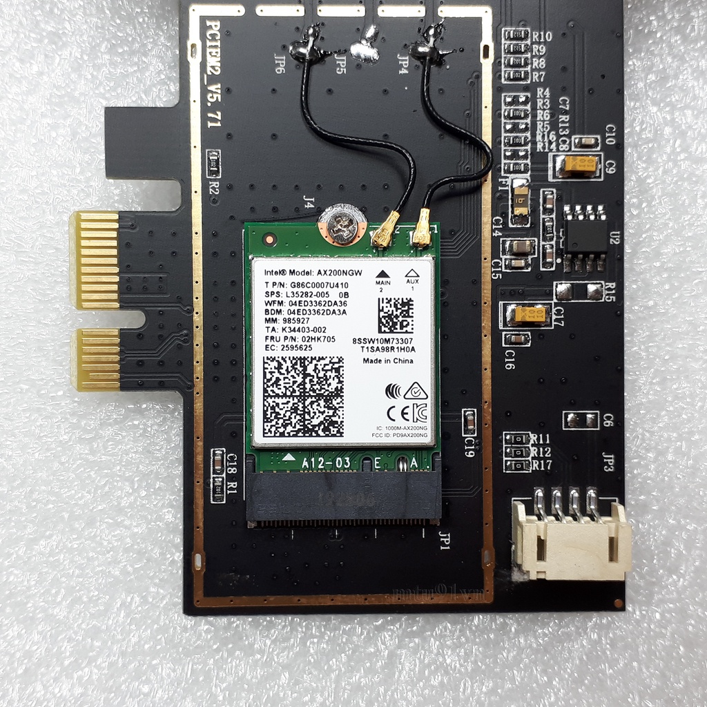 Adapter Chuyển Card WiFi Laptop Thành Card WiFi Máy Bàn (m-pcie / ngff m.2 to PCI-e 1x)