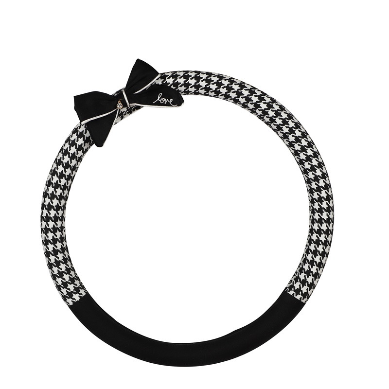 Vỏ BọC Vô Lăng ThắT Nơ Dễ Thương 38cm Universal Cho Xe Hơi