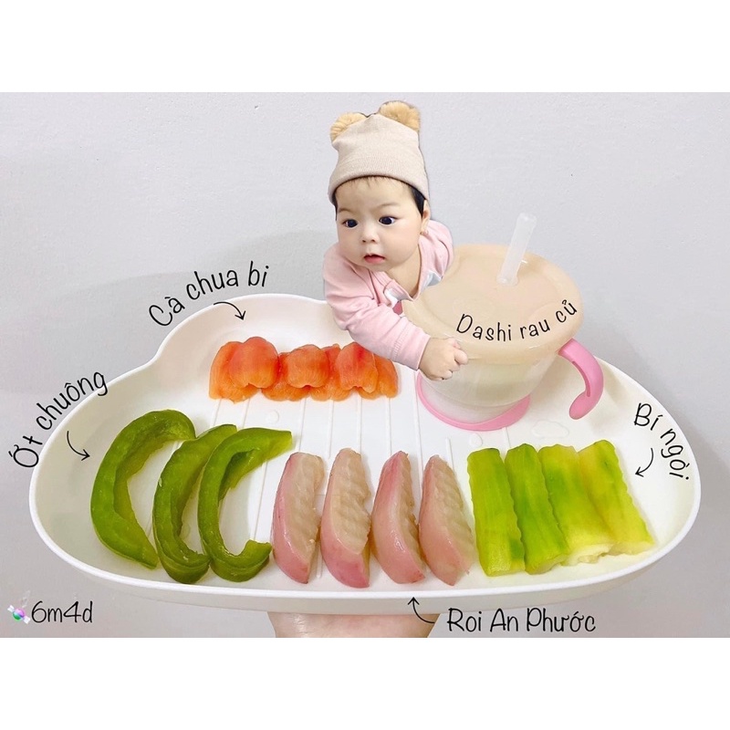 Khay đựng đồ ăn dặm cho bé hình đám mây siêu dễ thương 𝐁𝐞𝐞𝐡𝐨𝐮𝐬𝐞