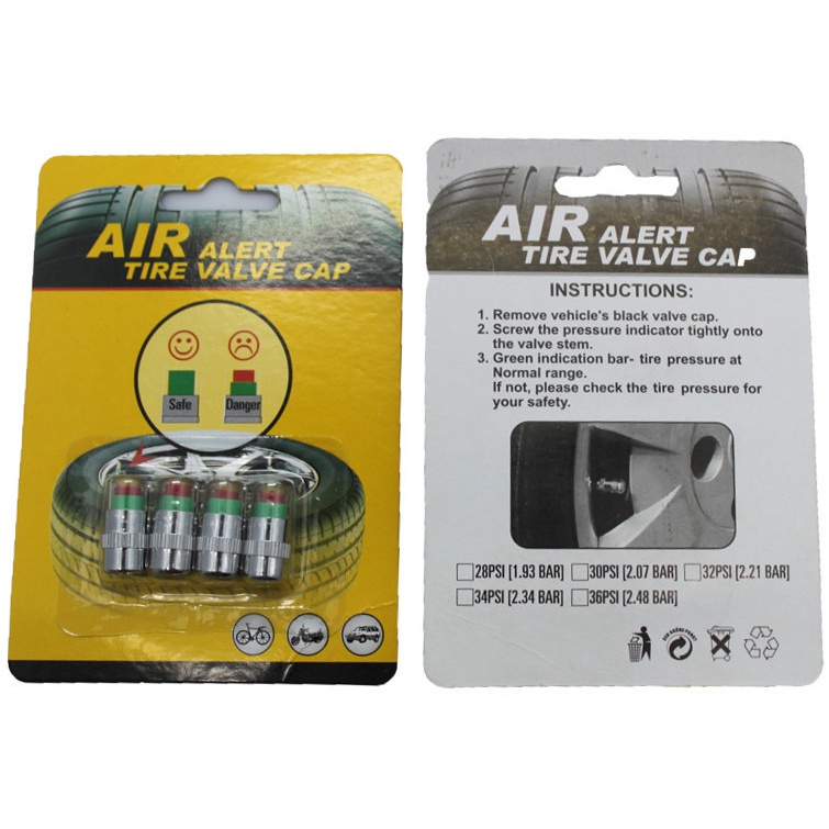Nắp Van Cảnh Báo Áp Suất Lốp Ô Tô Thông Minh Nhiều Mức Độ 4  By-419
