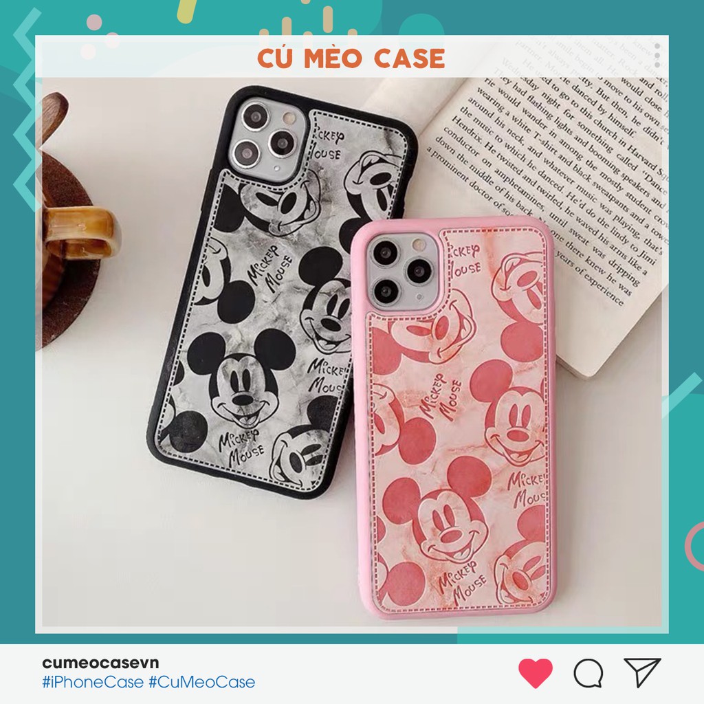 Ốp mickey hồng dành cho iPhone 7 8  7 Plus 8 Plus  X Xs Xr XsMax iPhone 11 11 Pro 11 Promax