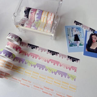Cuộn washi tape màu sắc trang trí