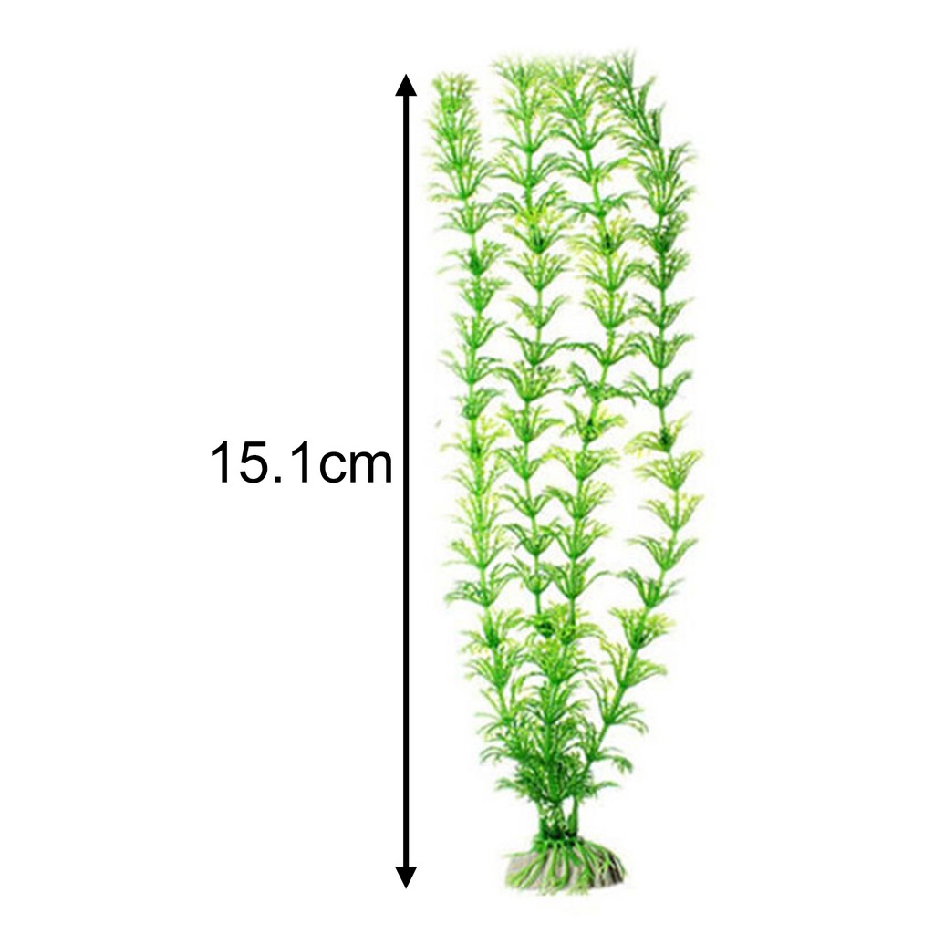Cây thủy sinh giả màu xanh bằng nhựa dài 30cm trang trí bể cá tiện dụng độc đáo