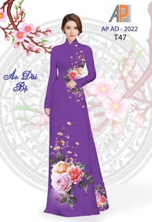 Vải áo dài hoa mẫu đơn