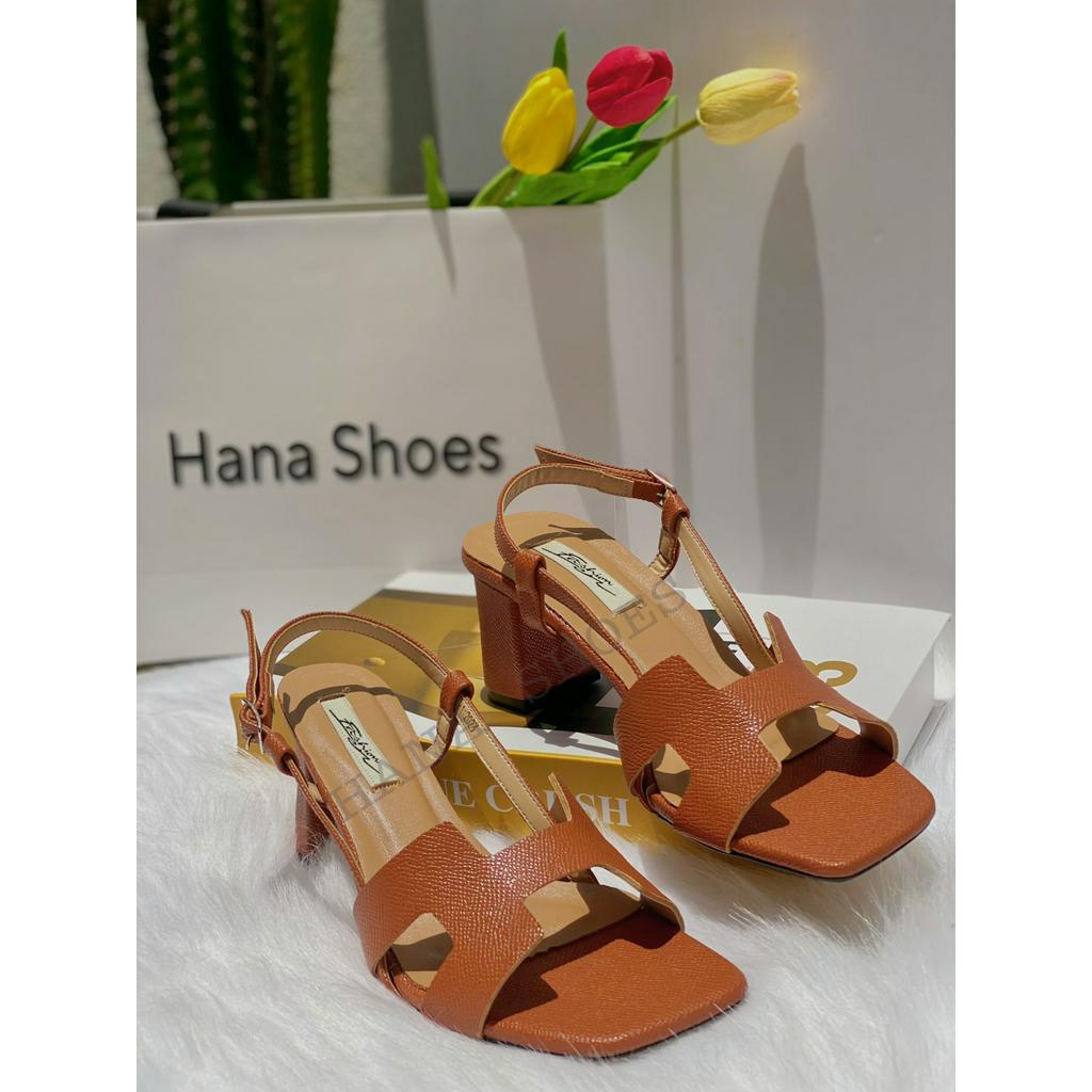 Sandal gót H-M cao cấp 5 cm chuẩn da H-M