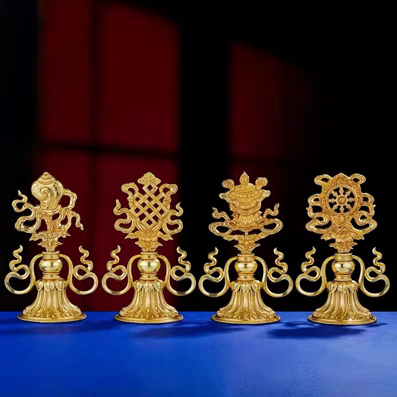 [PBMC] Bộ Tám tướng cát tường đồng 20cm KV