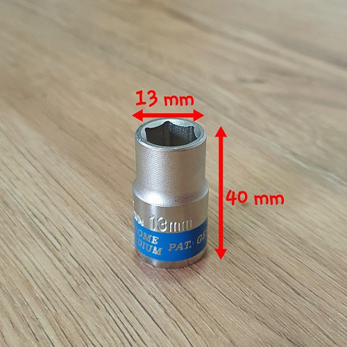 Đầu Tuýp 1/2 Lục Giác Dạng Đầu Chụp Size 13mm