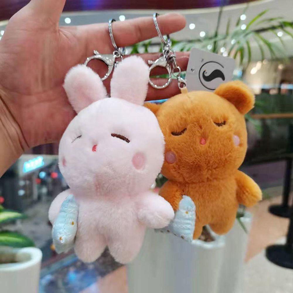 Móc Khóa Hình Thú Nhồi Bông Mềm Mại Dễ Thương