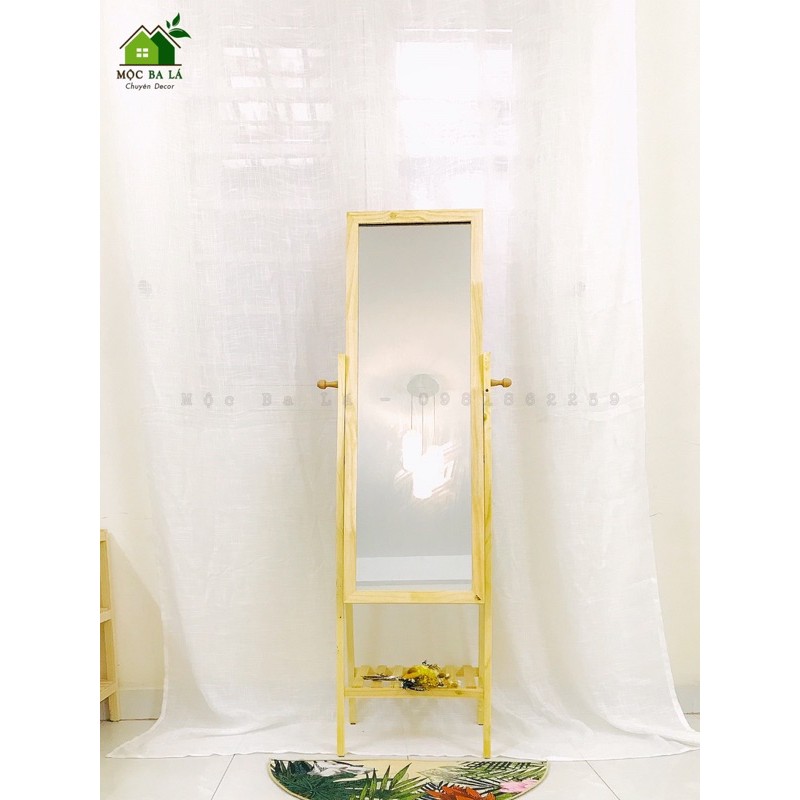 Gương Chữ A - Soi Toàn Thân - Phối Khung Gỗ Thông Cao Cấp