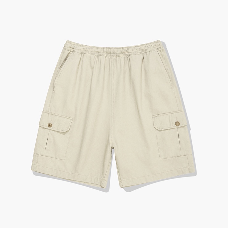 OWL BRAND®  CARGO KAKI SHORTS - Quần kaki ngắn túi hộp / Tan