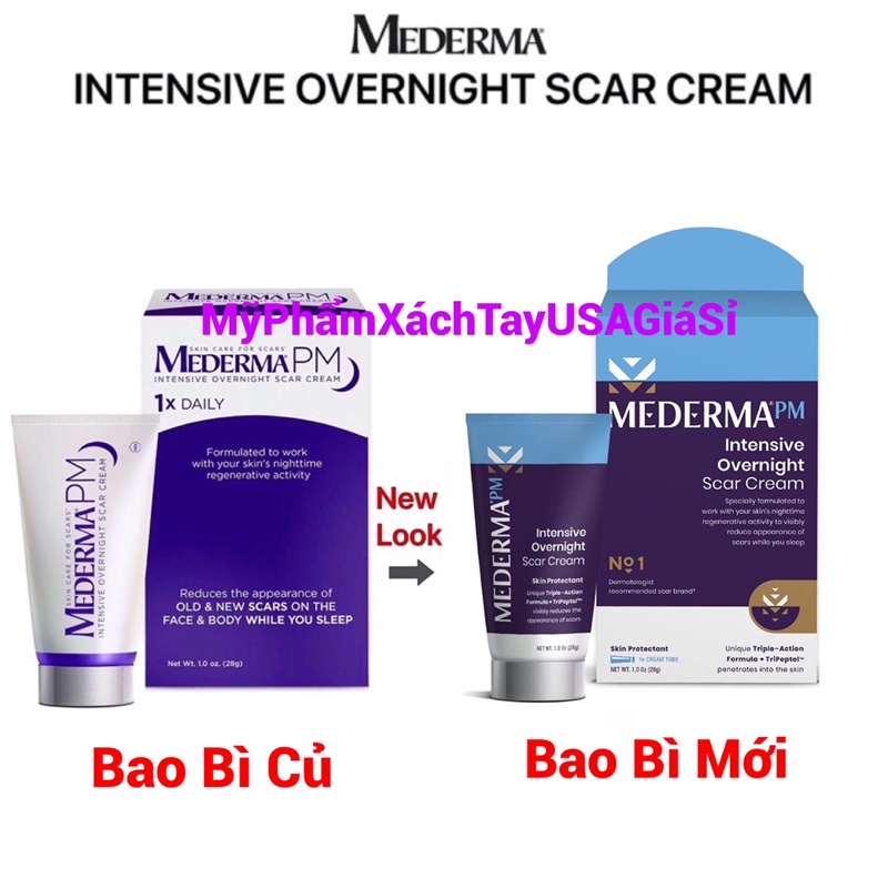 [Hàng Đức]Kem Mờ Sẹo Ban Đêm Mederma PM Intensive Overnight Scar Cream 28g