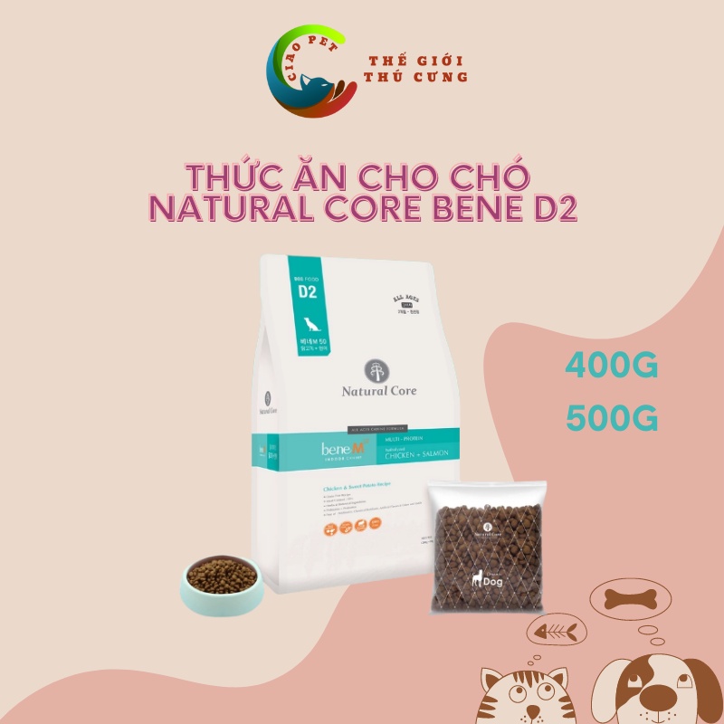 [500g] THỨC ĂN CHO CHÓ NATURAL CORE BENE D2