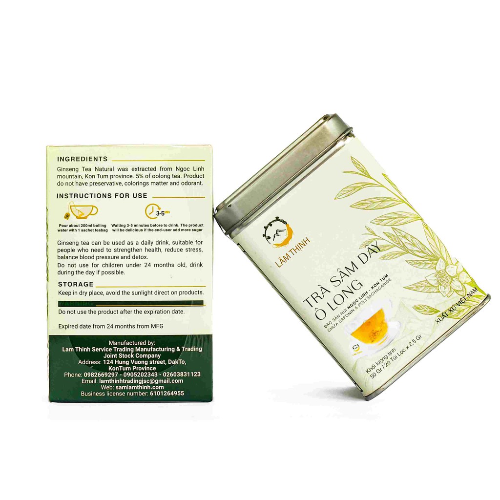 Trà túi lọc sâm dây ô long ngọc linh ngon 40gr và 50gr lâm thịnh ocop kon tum | BigBuy360 - bigbuy360.vn