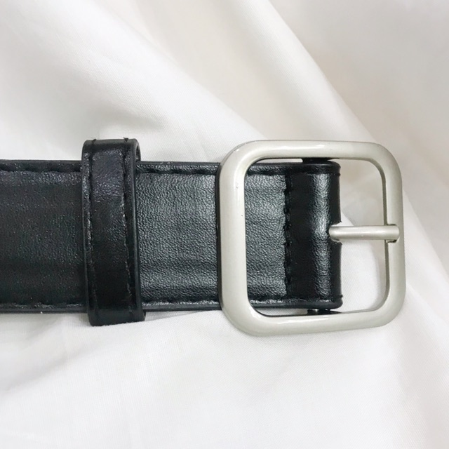 Thắt Lưng Da Nam Mặt Vuông Màu Đen Phong Cách Hàn Quốc Hot Trend 2020-PK01