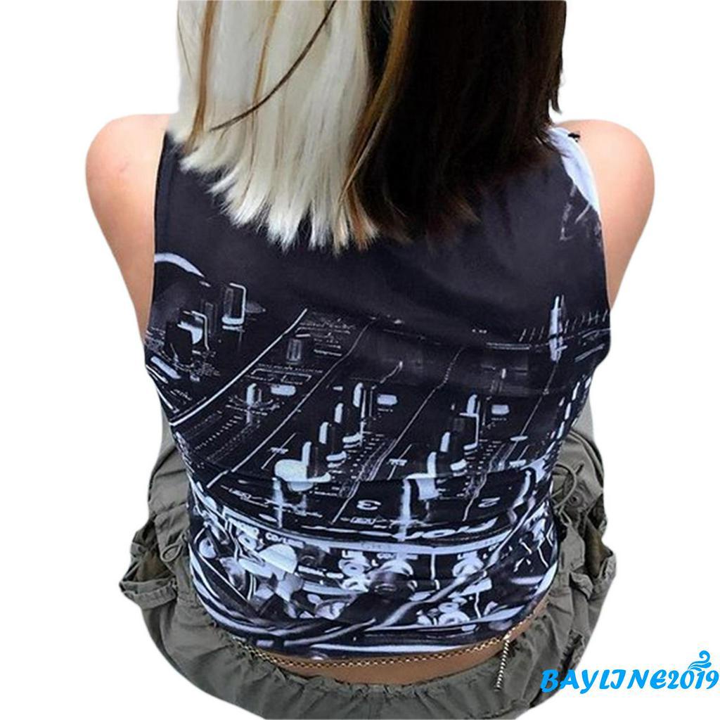 Áo Nữ Không Tay Họa Tiết Lá Thời Trang Quyến Rũ