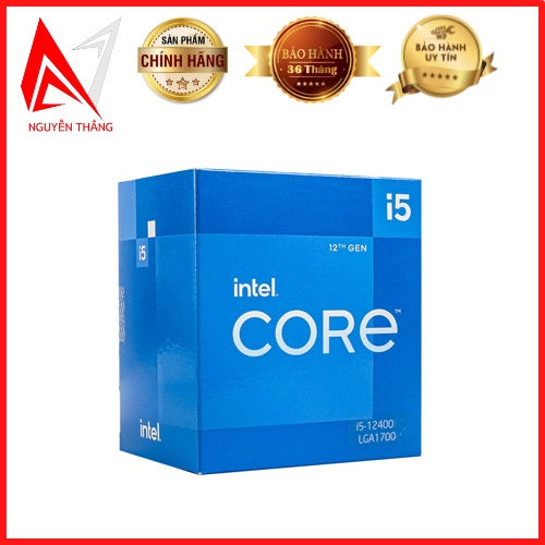 Cpu bộ vi xử lý Intel Core i5-12400 (Up To 4.40GHz, 6 Nhân 12 Luồng,18MB Cache, Socket 1700, Alder Lake)