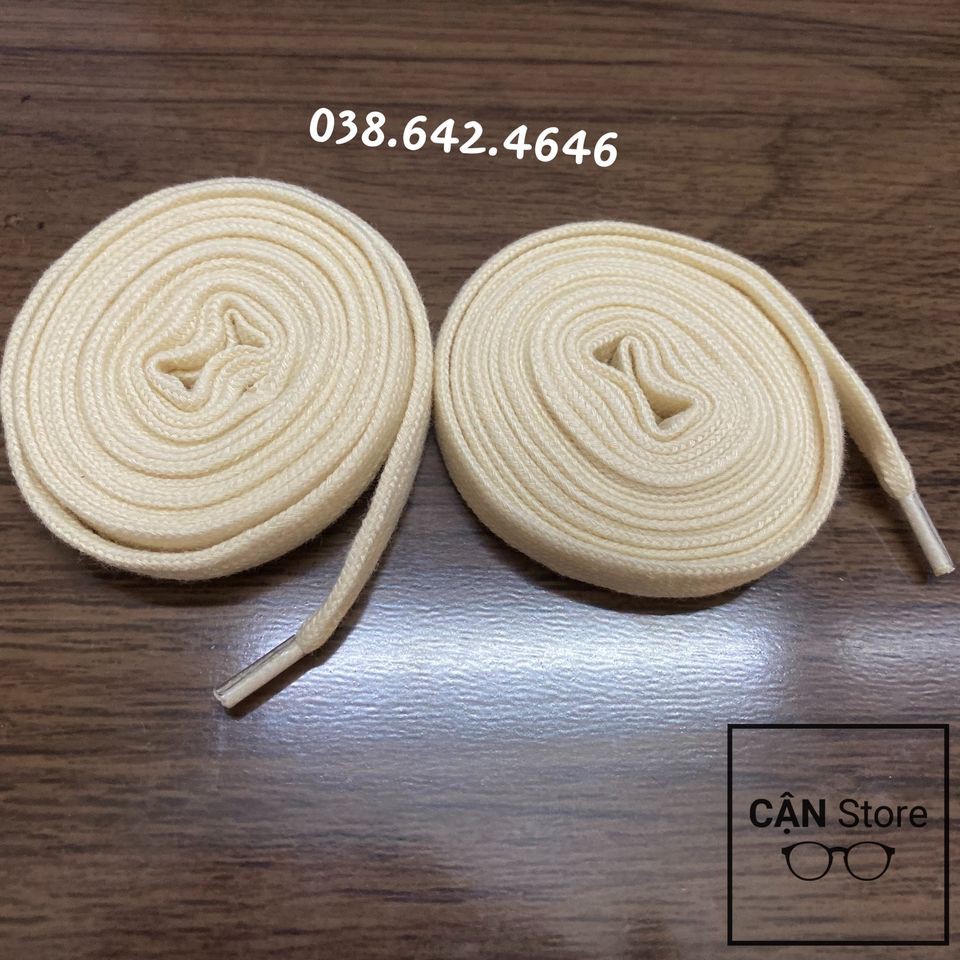 Dây giày cổ cao + cổ thấp Rick Owens màu ngà [𝗕𝗮́𝗻 𝘁𝗵𝗲𝗼 𝗰𝗮̣̆𝗽]
