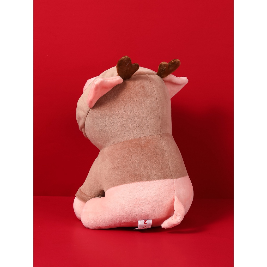 [Mã LIFEXANH03 giảm 10% đơn 500K] Thú bông Mini Family Series Sitting Piglet (Deer Hoodie) MINISO