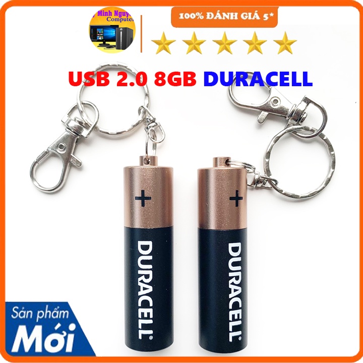 Usb 2.0 8gb Duracell có móc khoá hình cục pin thời trang