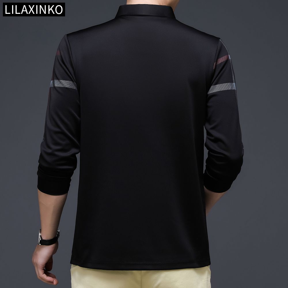 Áo Thun Polo Tay Dài Kẻ Sọc 3 Màu Thời Trang Dành Cho Nam