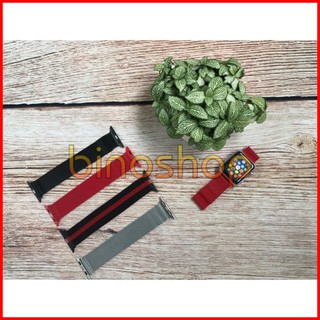 Dây apple watch Milanese Loop (Sọc đen/đỏ)