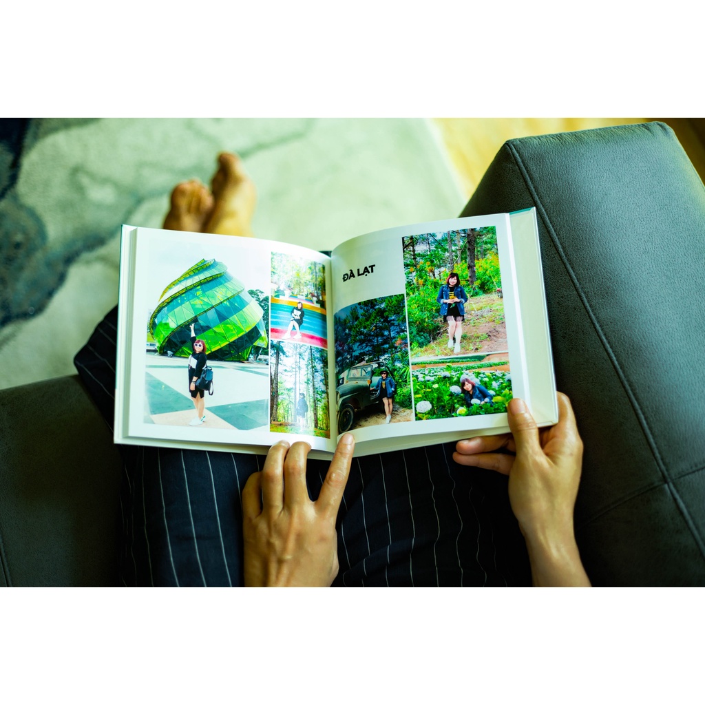 In sách ảnh theo yêu cầu bìa cứng 20 trang 15 x 15cm, In HD trên app NIZI