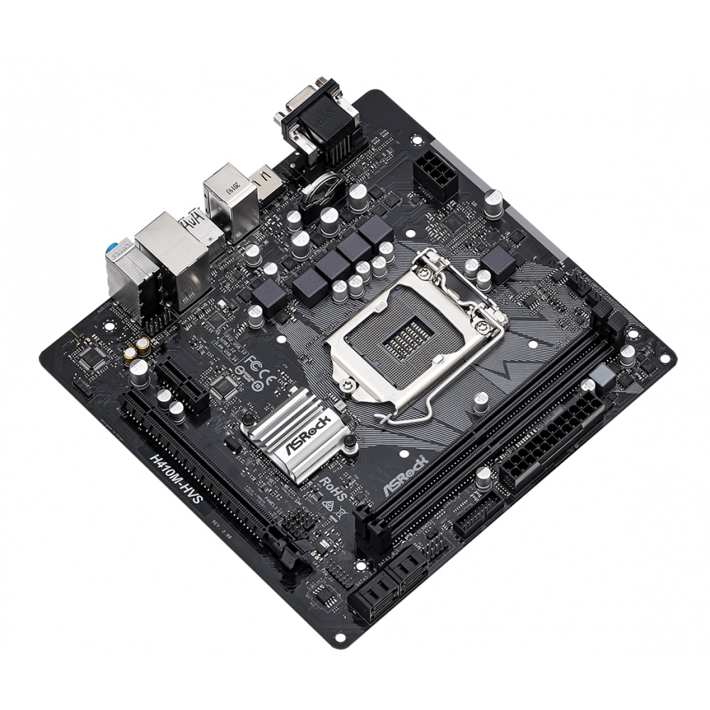Bo mạch chủ ASROCK H410M-HVS R2.0 Thiết Kế Vừa Vặn Chắc Chắn 2 Khe Ram Hàng Chính Hãng