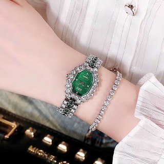 Đồng hồ thời trang nữ Dzg D1 dây kim loại đính đá VVs43