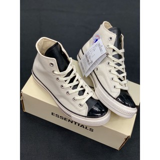 Giày CV Kem Mũi Đen bóng cao cổ siêu chất [FULL hộp+tất+bill chính hãng]