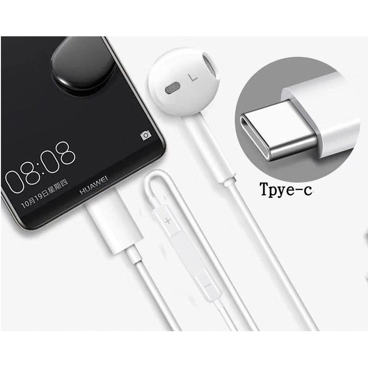 Tai nghe nhét tai cổng USB TYPE C dành cho Note 8, Xiaomi, Macbook...