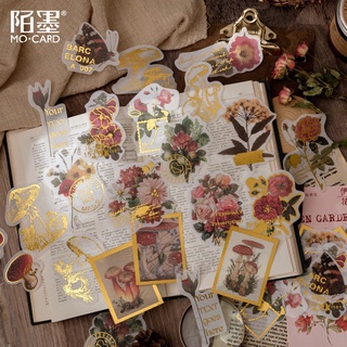 Set 60 Tấm Sticker Dán Trang Trí Nhật Ký Hình Hoa Lá Sáng Tạo Diy
