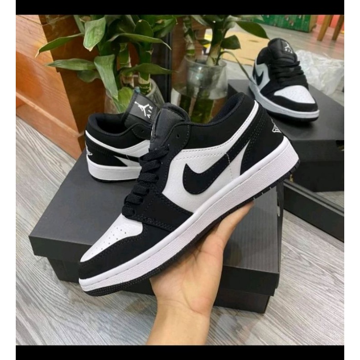Giày thể thao Jordan Panda đen trắng cổ ngắn full box
