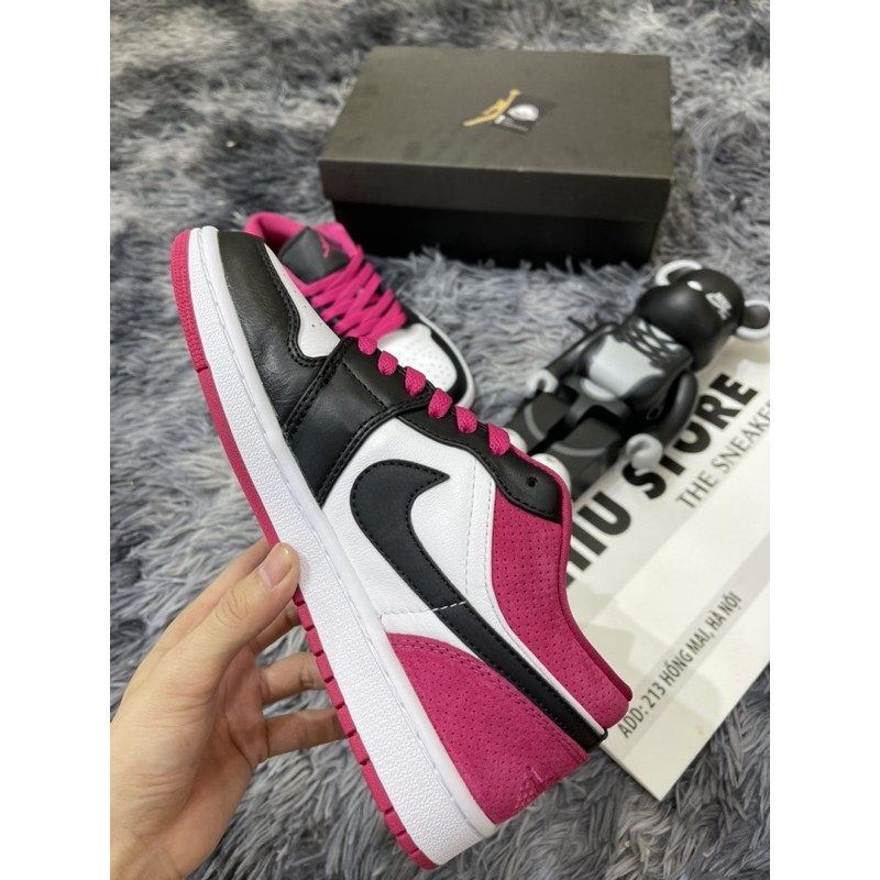 (like au) Giầy thể thao cổ ngắn black pink low hồng đen binz HOT(ảnh thật + full size)