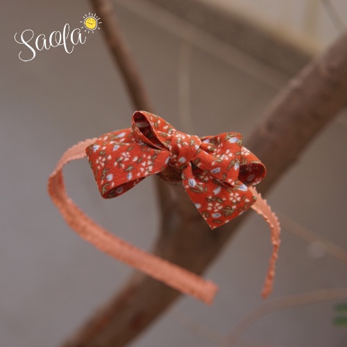 Băng Đô Bờm Cài Tóc Đính Nơ Hoa Nhí Vintage Phong Cách Hàn Quốc Xinh Xắn - SAOLA KIDS - HB004