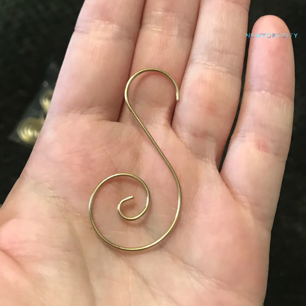 Set 20 Móc Treo Đồ Hình Chữ S Bằng Kim Loại Gọn Nhẹ Chống Mòn Trang Trí Giáng Sinh