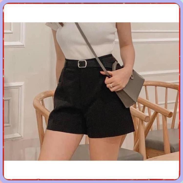 Quần Short Nữ Kèm Đai Quần Sooc Đùi Nữ Kèm Đai Sang Chảnh Chất Dày Dặn Mềm Mát Dễ Phối Đồ Tôn Dáng.  [ HÀNG CAO CẤP ] | BigBuy360 - bigbuy360.vn