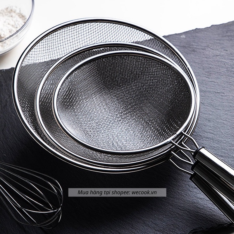 Rây lọc siêu mịn 2 lớp chất liệu Inox cao cấp WeCook - Rây lọc cháo, sữa hạt, cua tiện dụng NB17