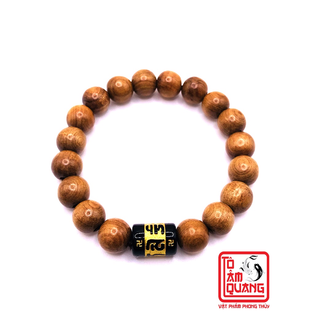 Vòng tay phong thủy gỗ bách mix charm lu thống theo mệnh - hạt tròn nam nữ mùi thơm tự nhiên tài lộc may mắn
