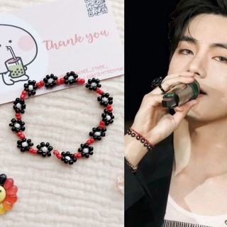 Vòng tay, vòng cổ hạt cườm nhựa handmade cheap moment BTS V