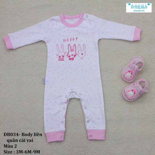 Body cài vai dài tay dokma